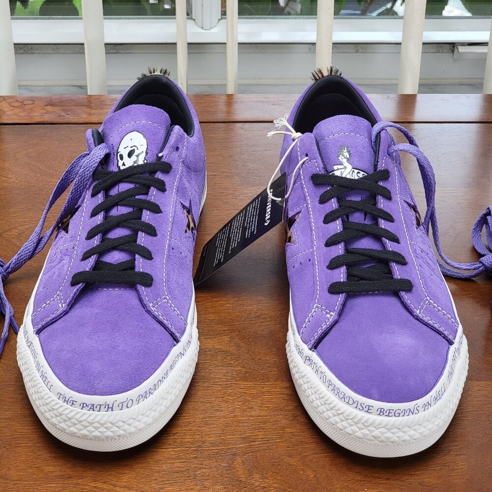 Converse X Sean Pablo One Star Pro Ox "Paradise" A04371C Wild Lilac Multi Sizes - Picture 3 of 9